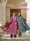 Resham Vol 2 By Radhika Naira Cut Printed Embroidery Kurti With Bottom Dupatta Wholesale Online